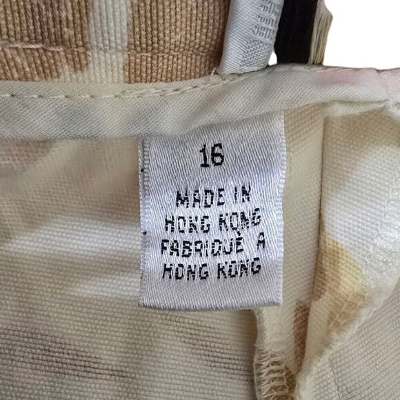 Talbots Vintage Stretch Ivory Petal Burst High Rise Straight Leg Pants Sz 16 - Picture 9 of 9